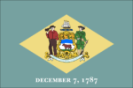 [Delaware State Flag]