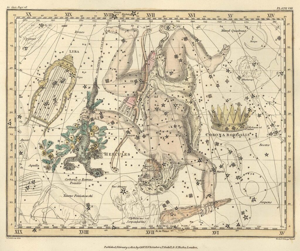 [Hercules Constellation Chart (1822)]