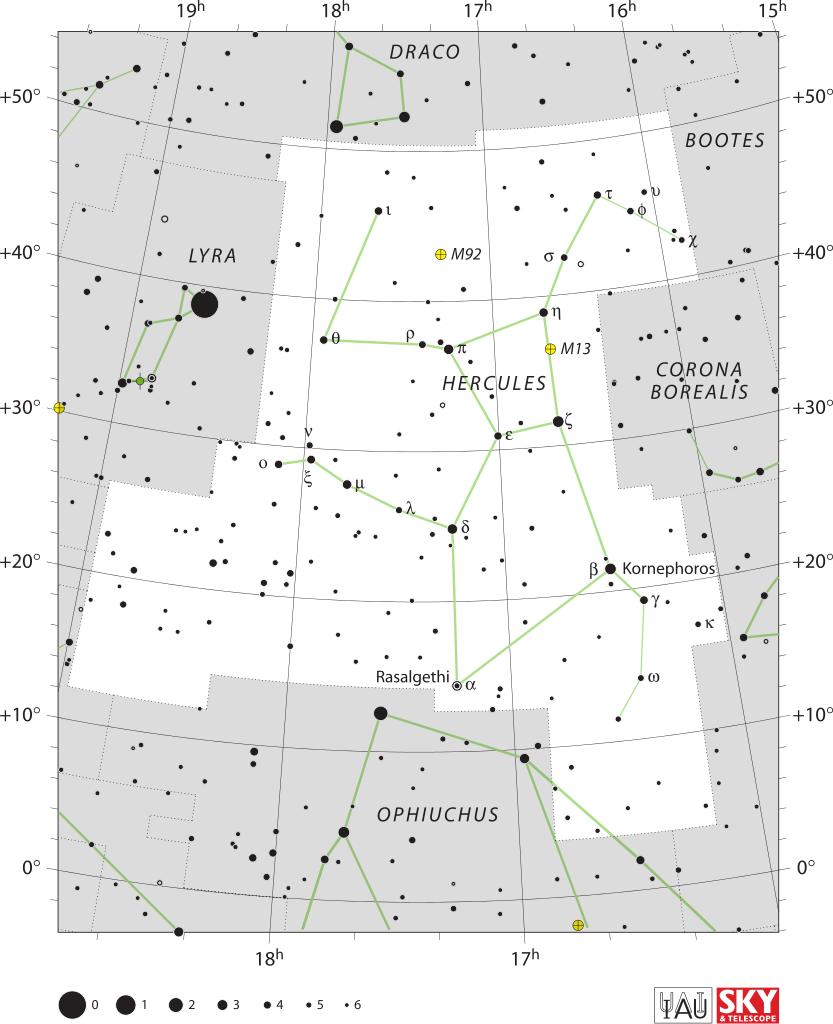 [Hercules Constellation Chart]