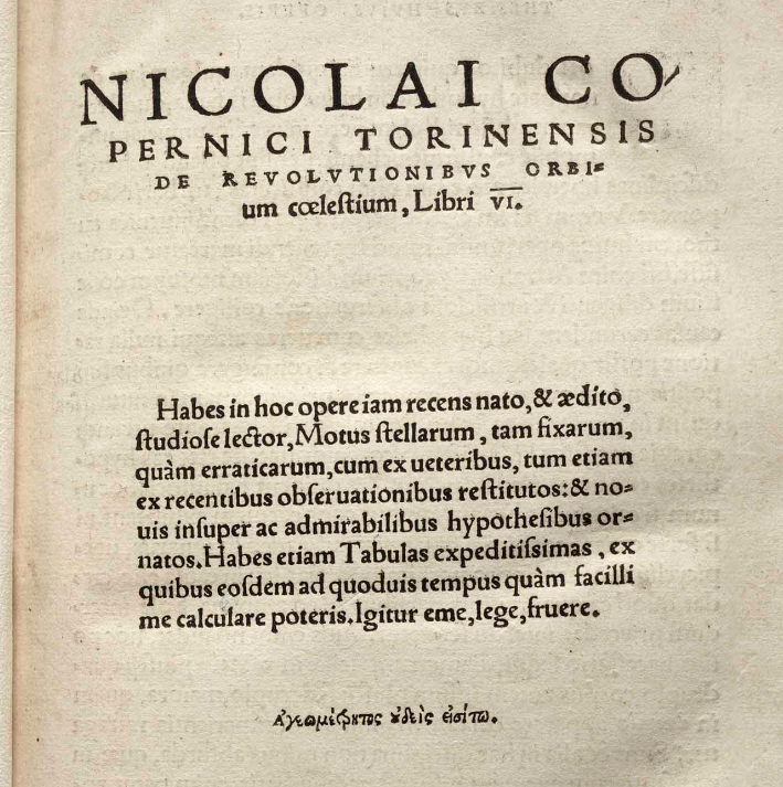 [Copernicus Title Page]