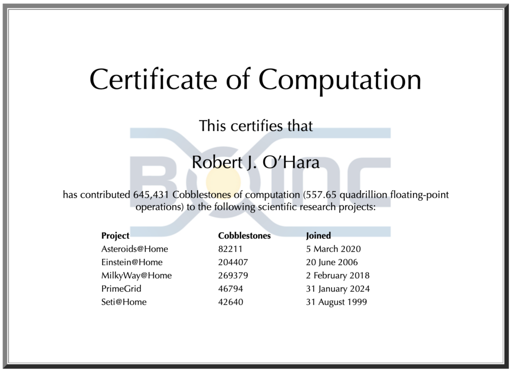 [Distributed Computing Certificate]