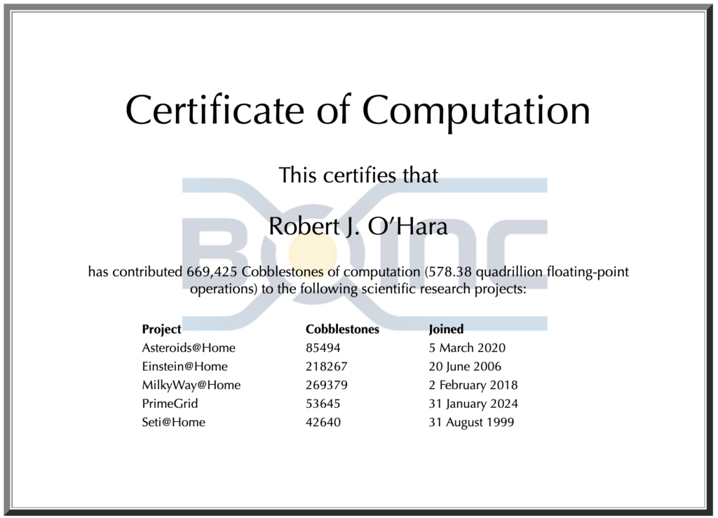 [Distributed Computing Certificate]