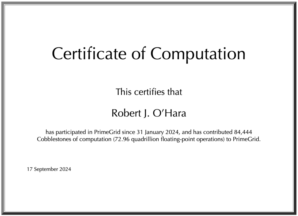 [Distributed Computing Certificate]