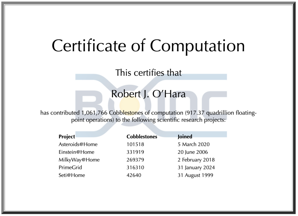 [Distributed Computing Certificate]