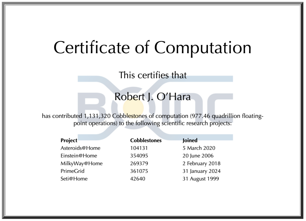 [Distributed Computing Certificate]